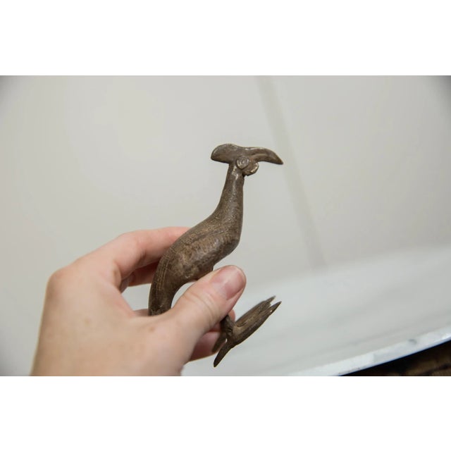Mid 20th Century Vintage African Bronze Kori Bustard Bird For Sale - Image 5 of 6