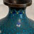 Chinese Antique Intricate Scroll and Floral Design Chinese Cloisonné Turquoise Vase For Sale - Image 3 of 12