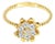 Diamond Tulip Flower Ring .25cttw 14k Yellow Gold, Size 3 For Sale