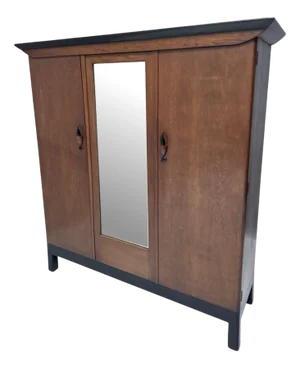 Art Deco Amsterdam School Armoire by Willem Penaat for Metz & Co, Amsterdam, 1920s