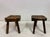 Rustic Brutalist Tripod Stools in Elm, 1960s, Set of 2 For Sale - Image 4 of 17