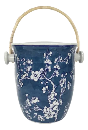 Navy Cherry Blossom Ice Bucket