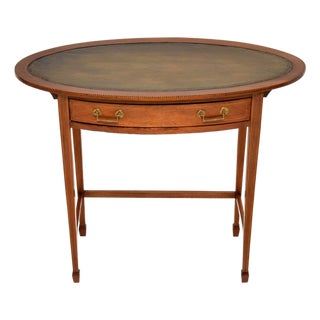 Edwardian Inlaid Writing Table, 1890s For Sale