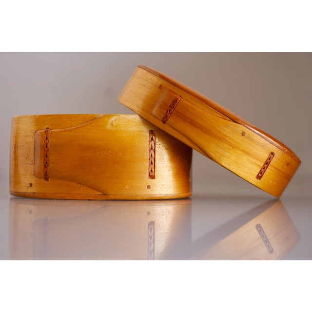 Vintage Swedish Bent Wooden Tine Box, 1920s For Sale - Image 9 of 12