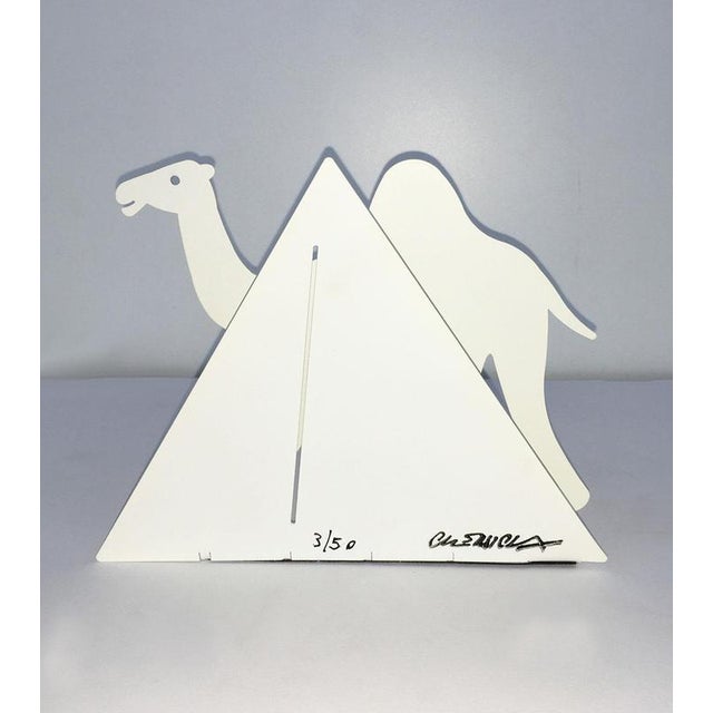 Painted Black Metal Egitto Sculpture by Bruno Chersicla, 1980 For Sale - Image 14 of 18