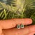 Vintage Style Natural Pear Emerald & Diamond Halo Stud Earrings in 925 Silver 2 Pieces For Sale - Image 4 of 12