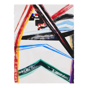 Contemporary Abstract Ink and Acrylic on Arches Paper Painting "Jette 2" by Laura Newman