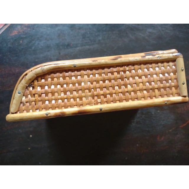 1960s Vintage Bamboo Rattan Note Pad Holder For Sale - Image 4 of 4