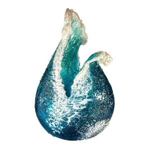 Marsha Blaker & Paul DeSomma Crashing Waves Art Glass 21” High