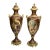 Burgundy Porcelain Vases With Gold Leaf Details – French Style Ornate Decorative Vases For Sale