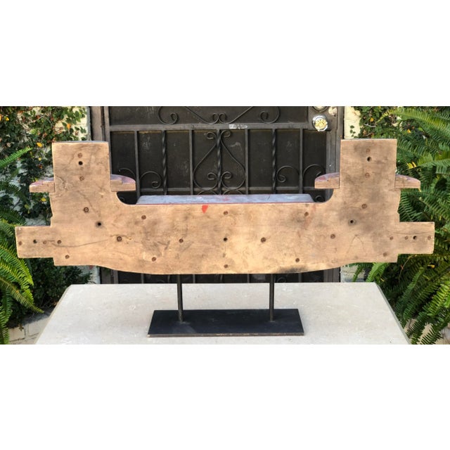 Industrial Chic Steampunk Carved Wood Art Deco Sculpture For Sale In Los Angeles - Image 6 of 7