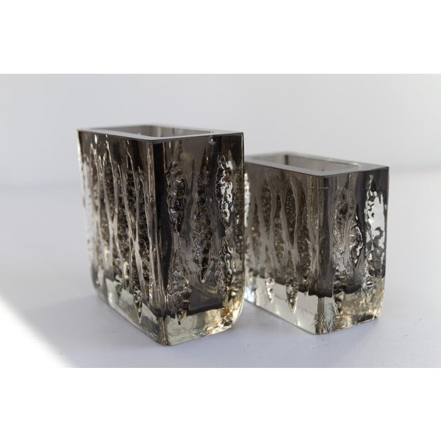 Sommerso Glass Vases by Kurt Wokan for Ingrid Glashütte, 1970s, Set of 2 For Sale - Image 11 of 18