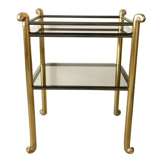 Brass Bar With Smoked Glass Dry Bar For Sale