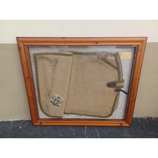 Antique Equestrian Horse Blanket Havermeyer Webb 1915 Framed For Sale - Image 4 of 4