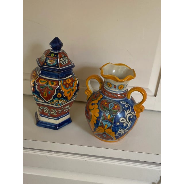 Vintage 1980's Handpainted Mexican Ginger Jar For Sale In Chicago - Image 6 of 9