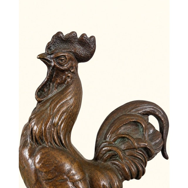19th Century Bronze Gallic Rooster Figurine For Sale - Image 3 of 8