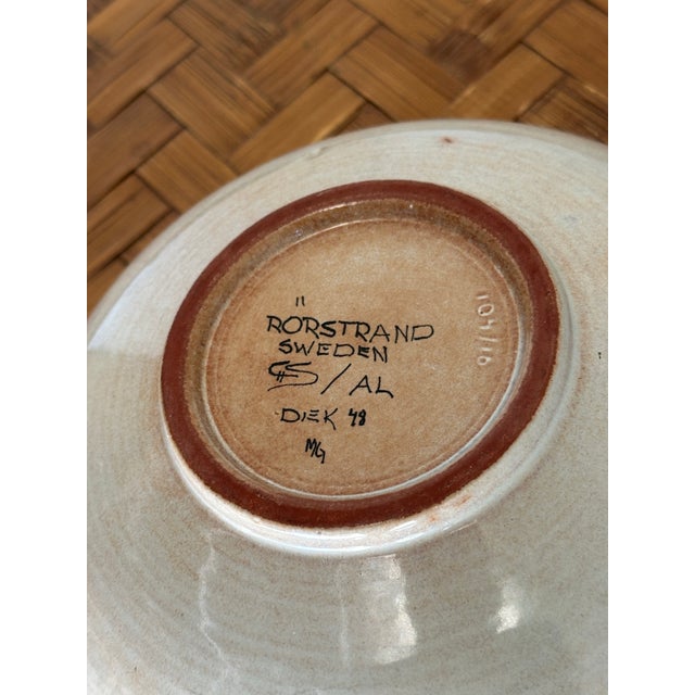 Ceramic Carl-Harry Stålhane Earthenware Bowl Rörstrand Sweden 1948 For Sale - Image 7 of 7