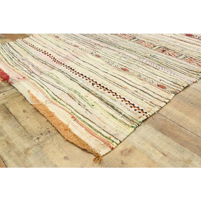 Vintage Boucherouite Moroccan Kilim Rug - 04'05 X 07'07 For Sale In Dallas - Image 6 of 9