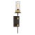 Ray Booth for Visual Comfort Signature Beza Large Tail Sconce in Warm Iron and Antique Brass with Clear Glass For Sale