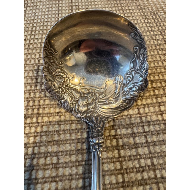 American Antique Simpson Hall & Miller Sterling Silver Gravy Ladle For Sale - Image 3 of 5