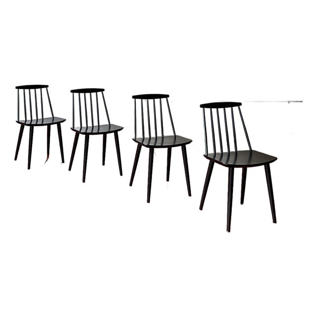 J77 Chairs by Folke Pålsson for FDB Møbler 1971, Set of 4 For Sale