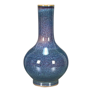 Chinese Jun Ware Style Flambe Glaze Porcelain Bottle Vase