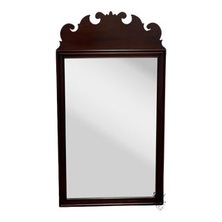 Vintage 1960’s Colonial Traditions Furniture Chippendale Style Mahogany Wall Mirror For Sale