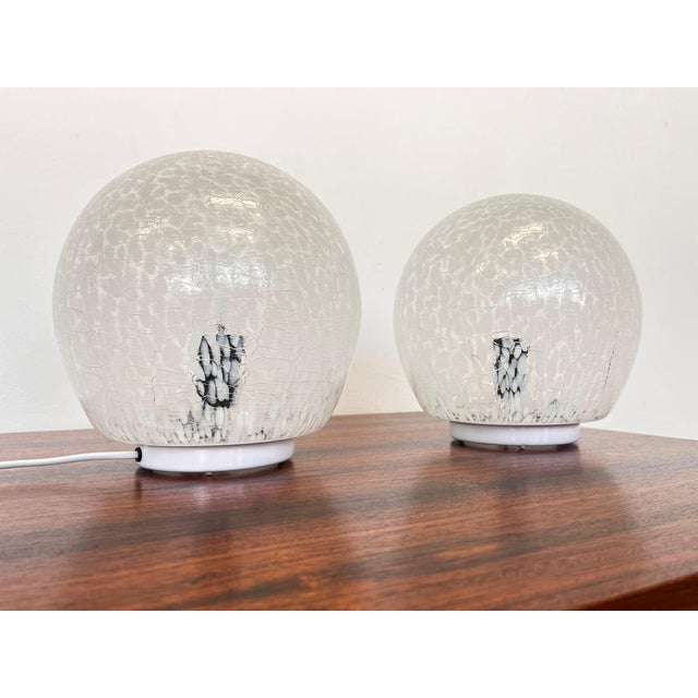 Mid-Century Art Glass Table Lamps, Czechoslovakia, 1980s, Set of 2 For Sale - Image 3 of 7