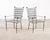 Metal Set of Six Mario Papperzini Lattice Garden Dining Armchairs For Sale - Image 7 of 18