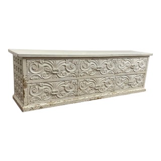 Relief Carved Spanish Colonial Style Six Drawer Dresser, 1960s For Sale