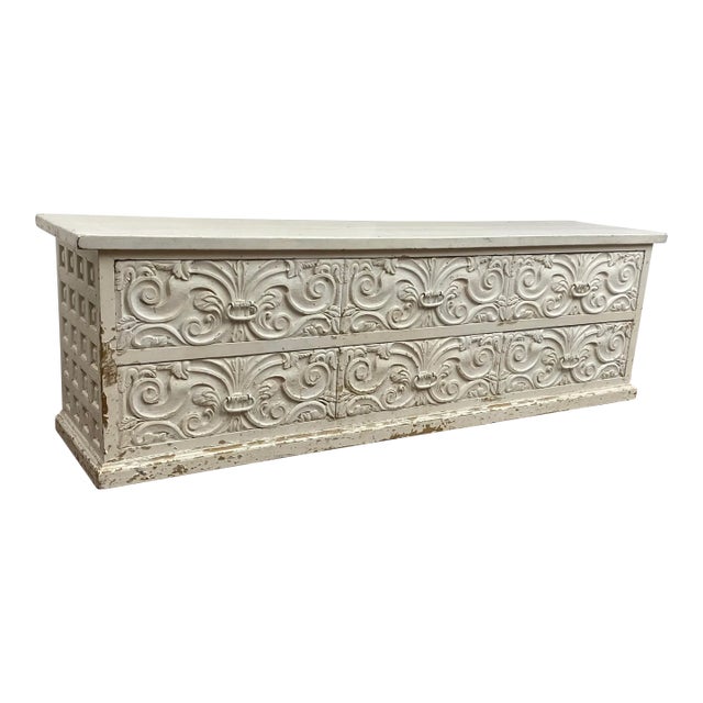 Relief Carved Spanish Colonial Style Six Drawer Dresser, 1960s For Sale