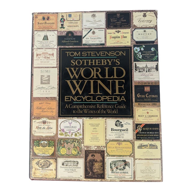 1988 Sotheby's World Wine Encyclopedia by Tom Stevenson – Vintage Illustrated Hardcover For Sale