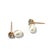 Bochic "Orient" Blue Topaz & South Sea Pear Earrings Set In 18K Gold & Silver Natural Blue Topaz - 4 carat White Pearls...