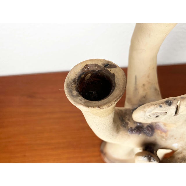 German Studio Pottery Sculptural Candleholder from Hans Fischer, 1980s For Sale - Image 11 of 18