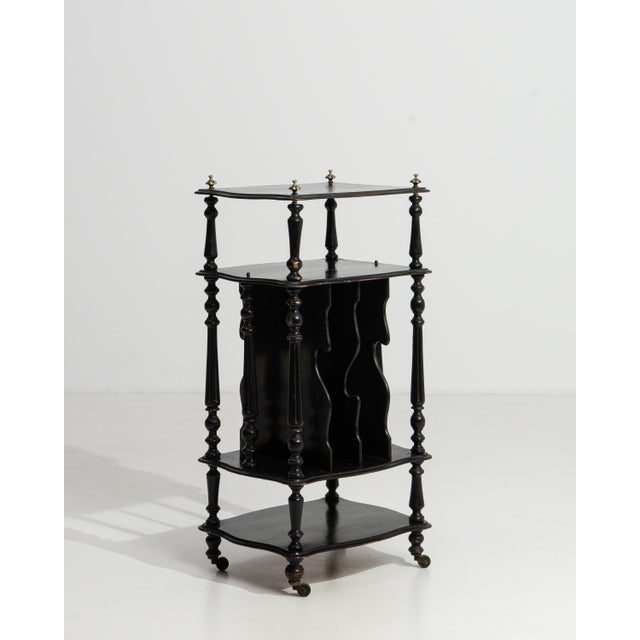 19th Century French Napoleon III Black Etagere Shelf For Sale - Image 14 of 14