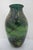 Contemporary Suzanne Kindland Handblown Icefire Studio Art Glass Green Blue Mottled Vase For Sale - Image 3 of 12