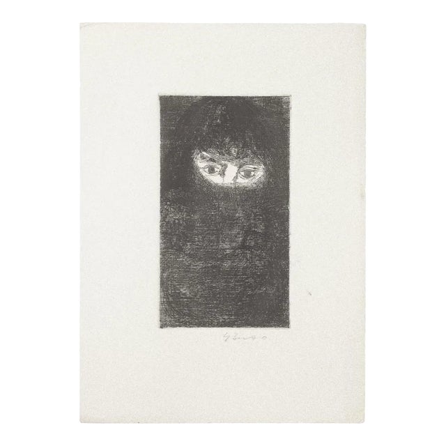 Gian Paolo Berto, The Eyes, Etching, 1970s For Sale