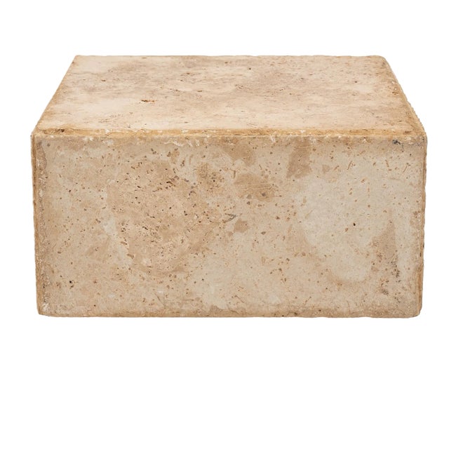 Low Travertine Pedestal For Sale
