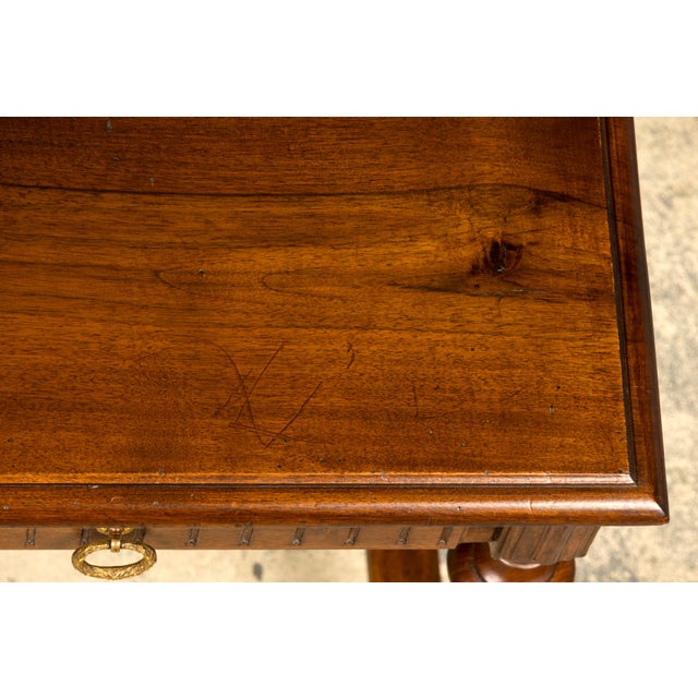 Late 19th Century French Napoleon III Walnut Writing Desk For Sale - Image 4 of 18