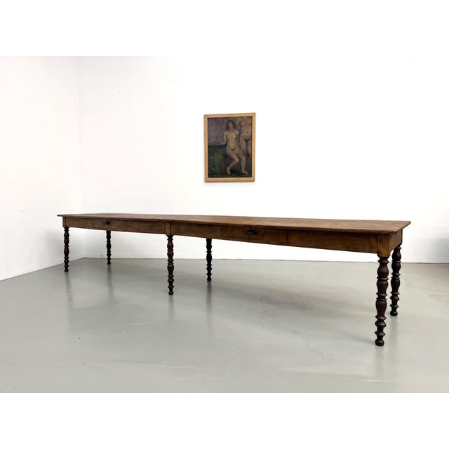 Farmhouse Table in Pine, 1900s For Sale - Image 11 of 18