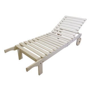 Mid-Century Wooden Riviera Garden Lounger from Triconfort, 1970s For Sale