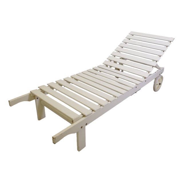 Mid-Century Wooden Riviera Garden Lounger from Triconfort, 1970s For Sale