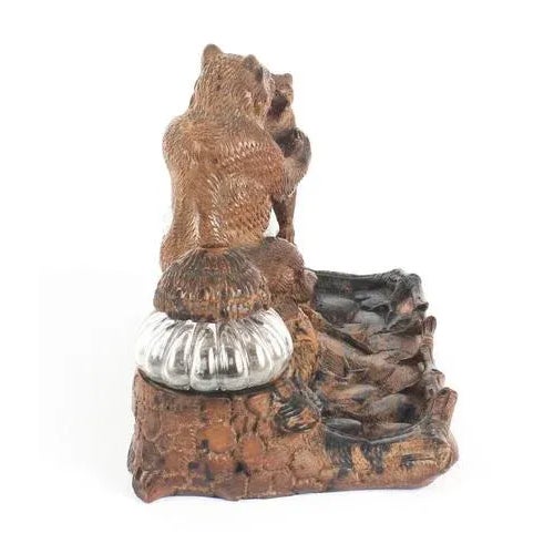 19th Century Hand Carved Black Forest Bears Inkstand For Sale - Image 4 of 11