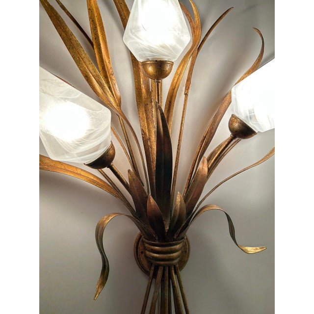 Large Vintage Tole Wall Light from Kögl For Sale - Image 11 of 18