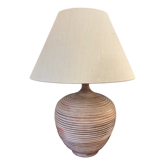 Large Terracotta Lamp, France, 1970s For Sale