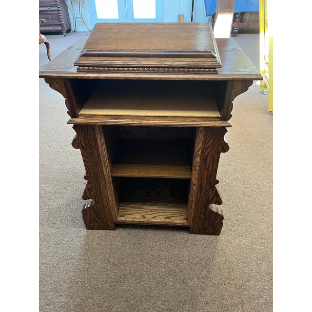 Antique Oak Lectern/Pulpit/Podium For Sale - Image 9 of 9