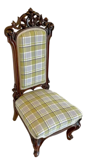 Antique Victorian Carved Walnut Ladies Chair, 1860s