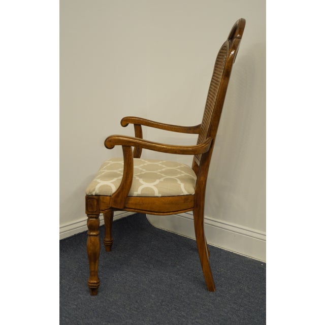 Thomasville Furniture Decorum Collection Cane Back Dining Arm Chair