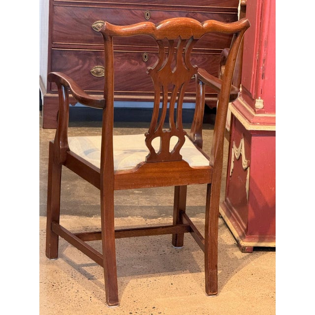 Set of Four Mahogany Chippendale-Style Armchairs For Sale - Image 11 of 11