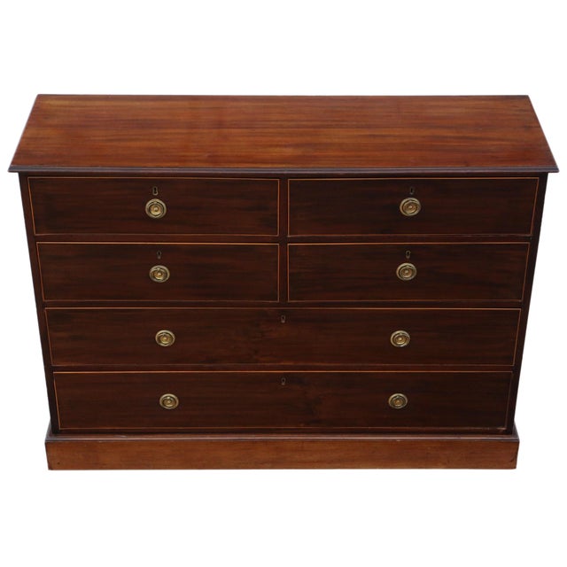Antique Inlaid Mahogany Chest of Drawers from Mawer & Stephenson, 1800s For Sale - Image 5 of 12